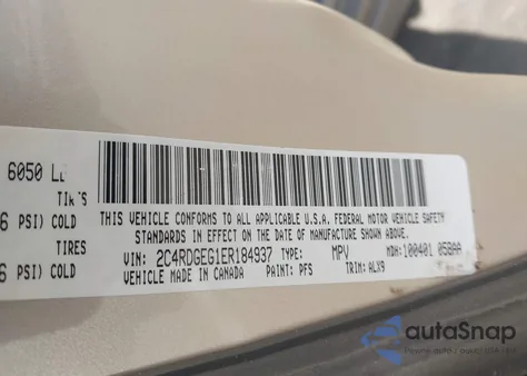 2014 Dodge Grand Caravan R/T from USA, damaged, VIN 2C4RDGEG1ER184937